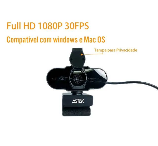Webcam Full Hd 1080p com Microfone Aitek - Foto 3
