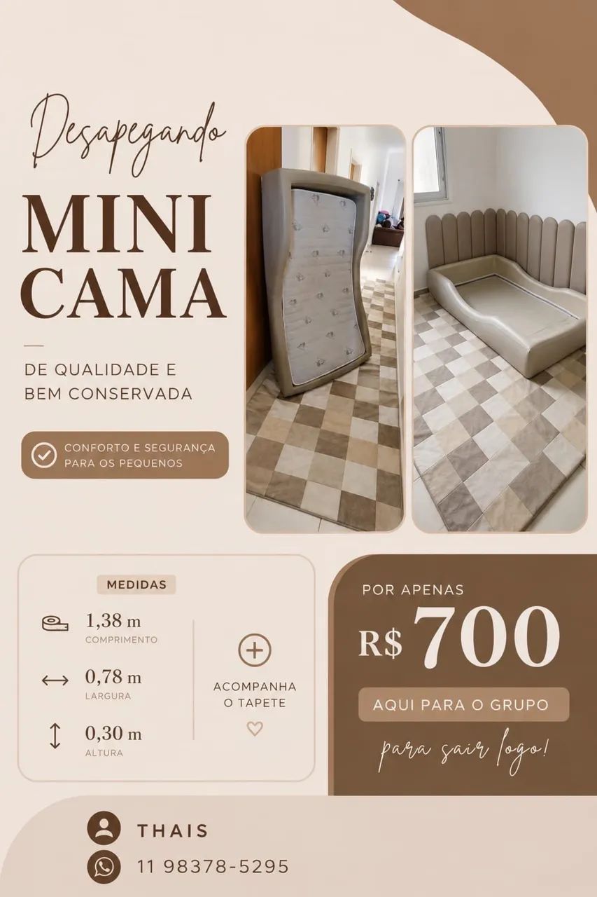 MINI CAMA - bebê  - Foto 4
