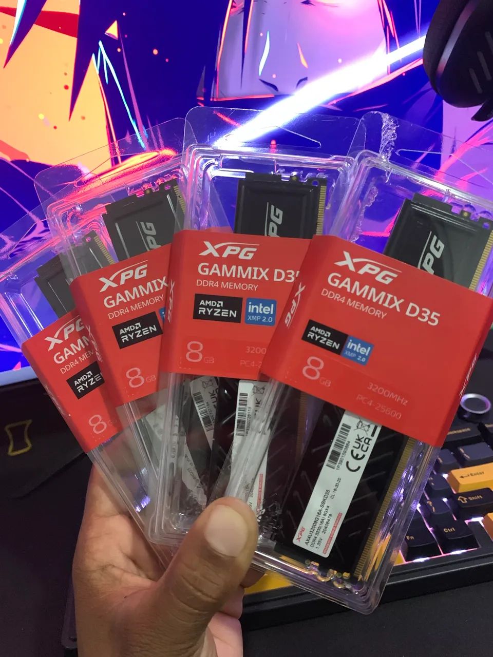Memória RAM Adata XPG D35 GAMMIX 32GB- 4x8GB 3200Mhz Cl16 - Foto 2