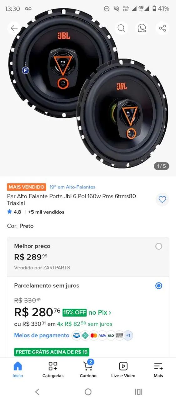 Alto falante JBL 6 polegadas  - Foto 2