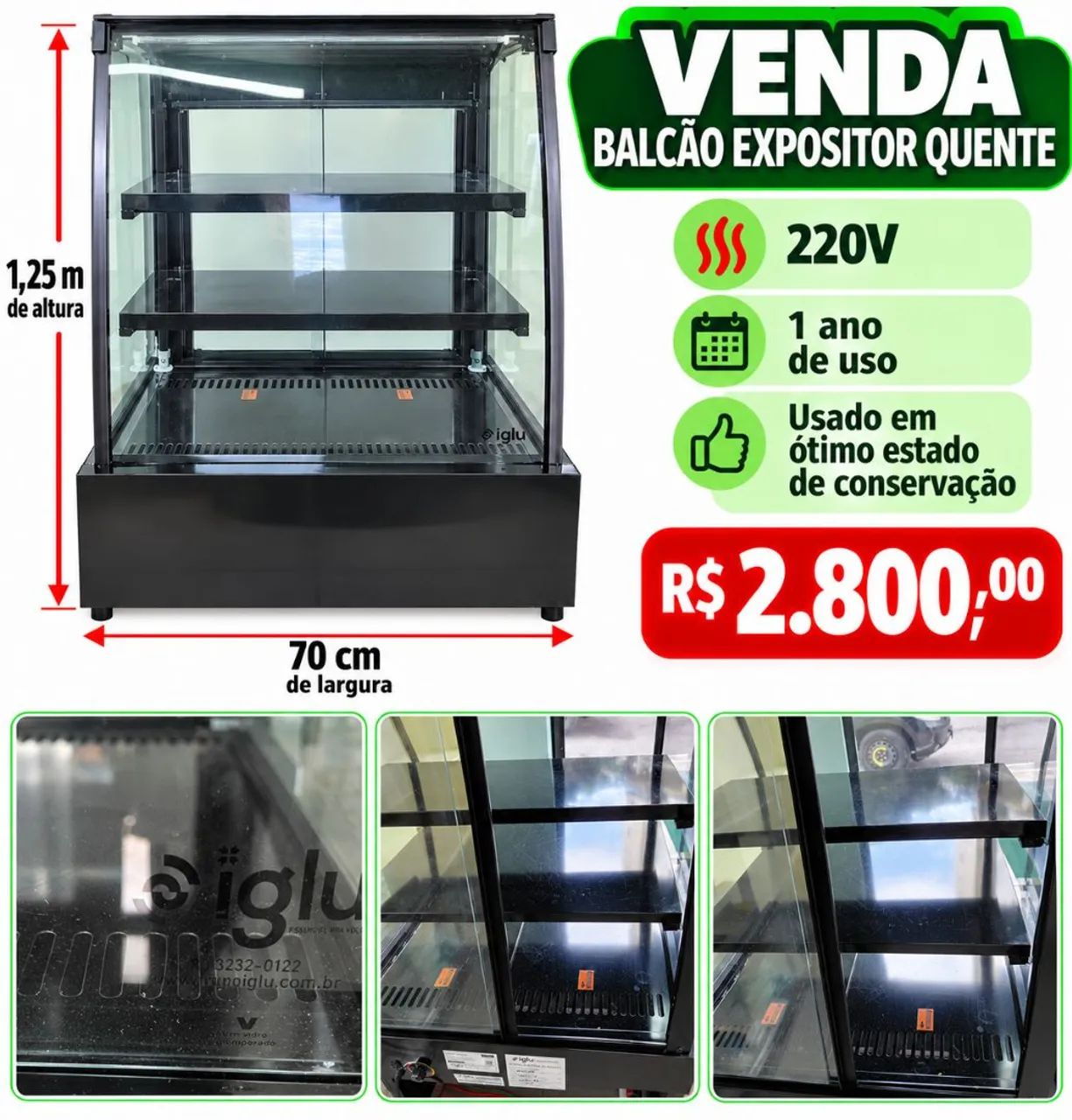 Balcão Expositor Quente 