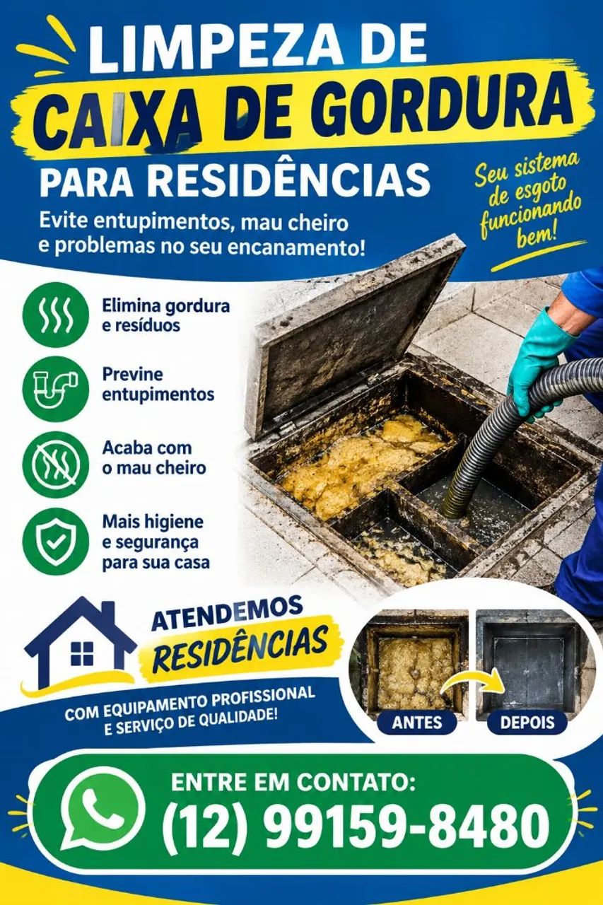 Limpeza caixa de gordura 
