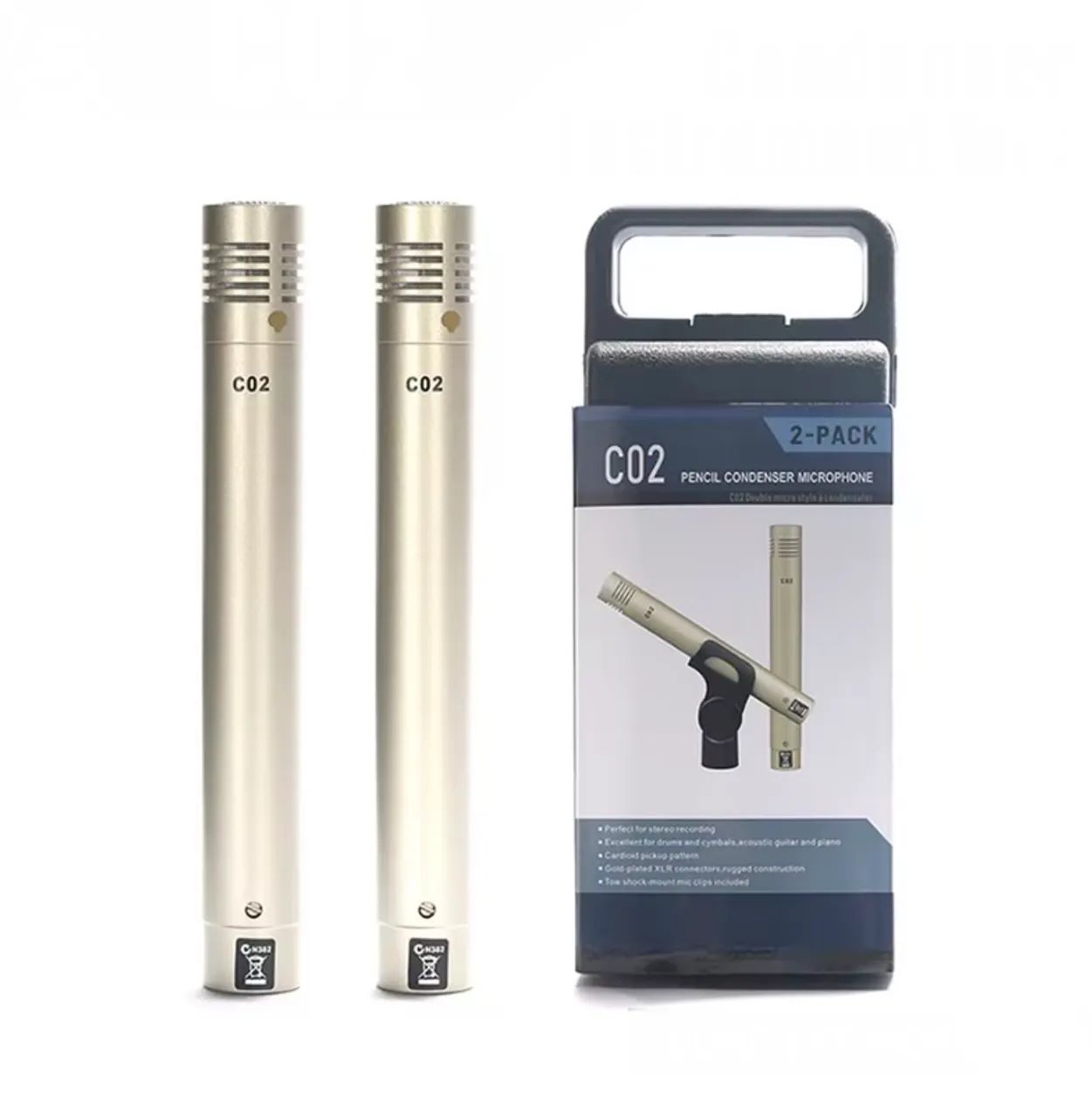 Par de Microfones Samson C02 - NOVO