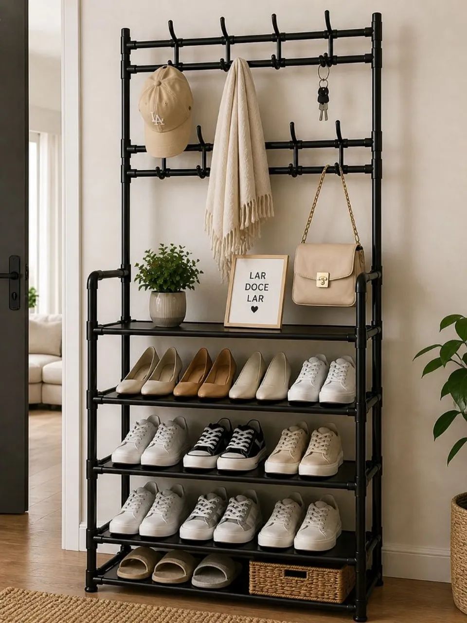 Sapateira com Cabideiro: Organize sua casa com estilo e praticidade! - Foto 2