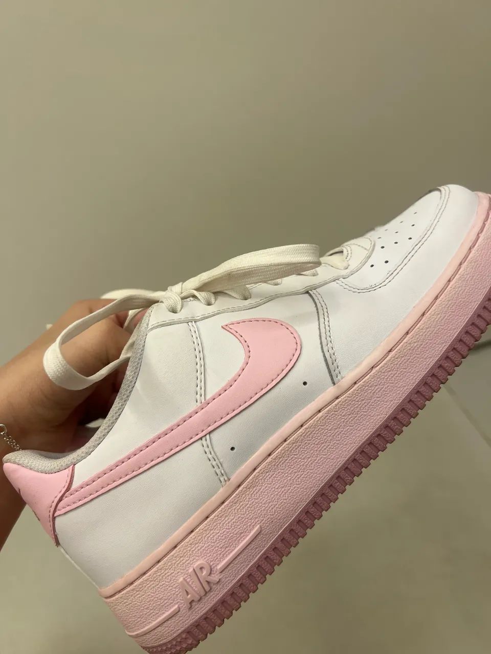 Nike Air Force 1 ?07 Rosa e Branco - Foto 4