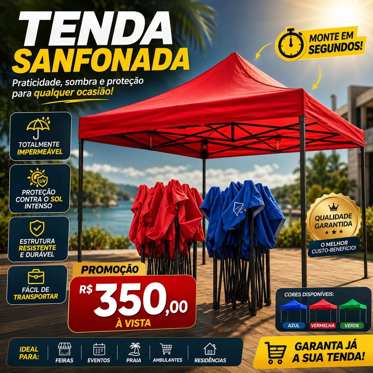 Tenda 3*3 ou 2*2 