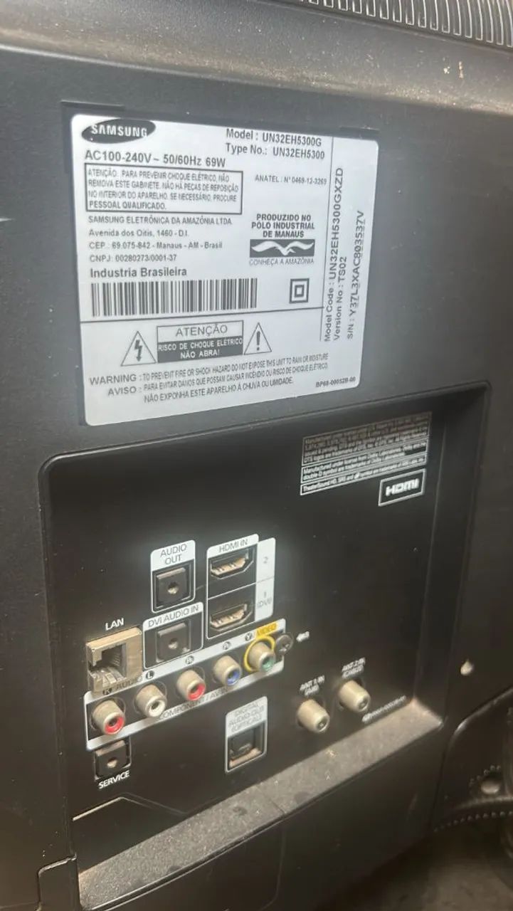 TV Samsung 32" LED - 2 HDMI - Funcionando