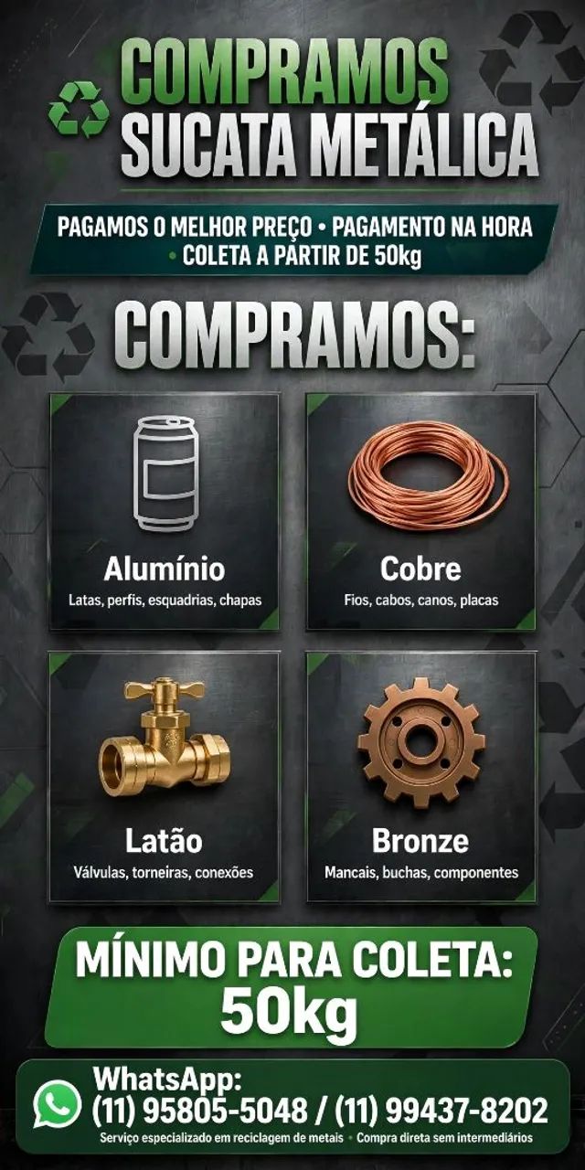 Compramos sucata metálica 