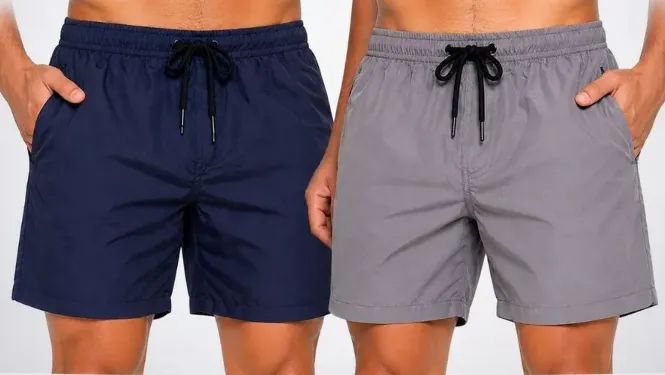 Kit 2 Shorts Masculinos Mauricinho Tactel Azul GG