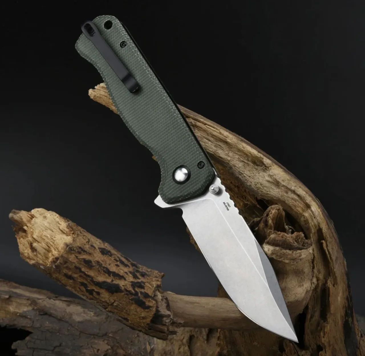 Canivete CJRB Chord button lock micarta - Foto 5