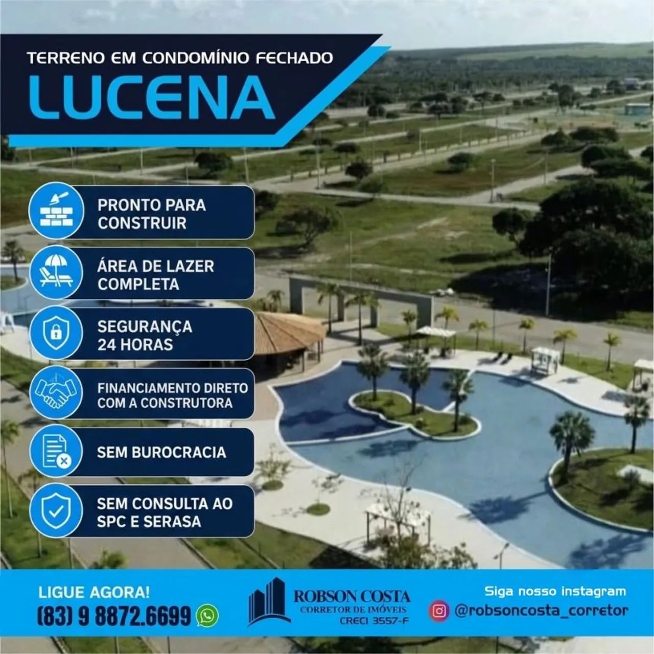 Terreno em Lucena, em Condomínio Fechado 