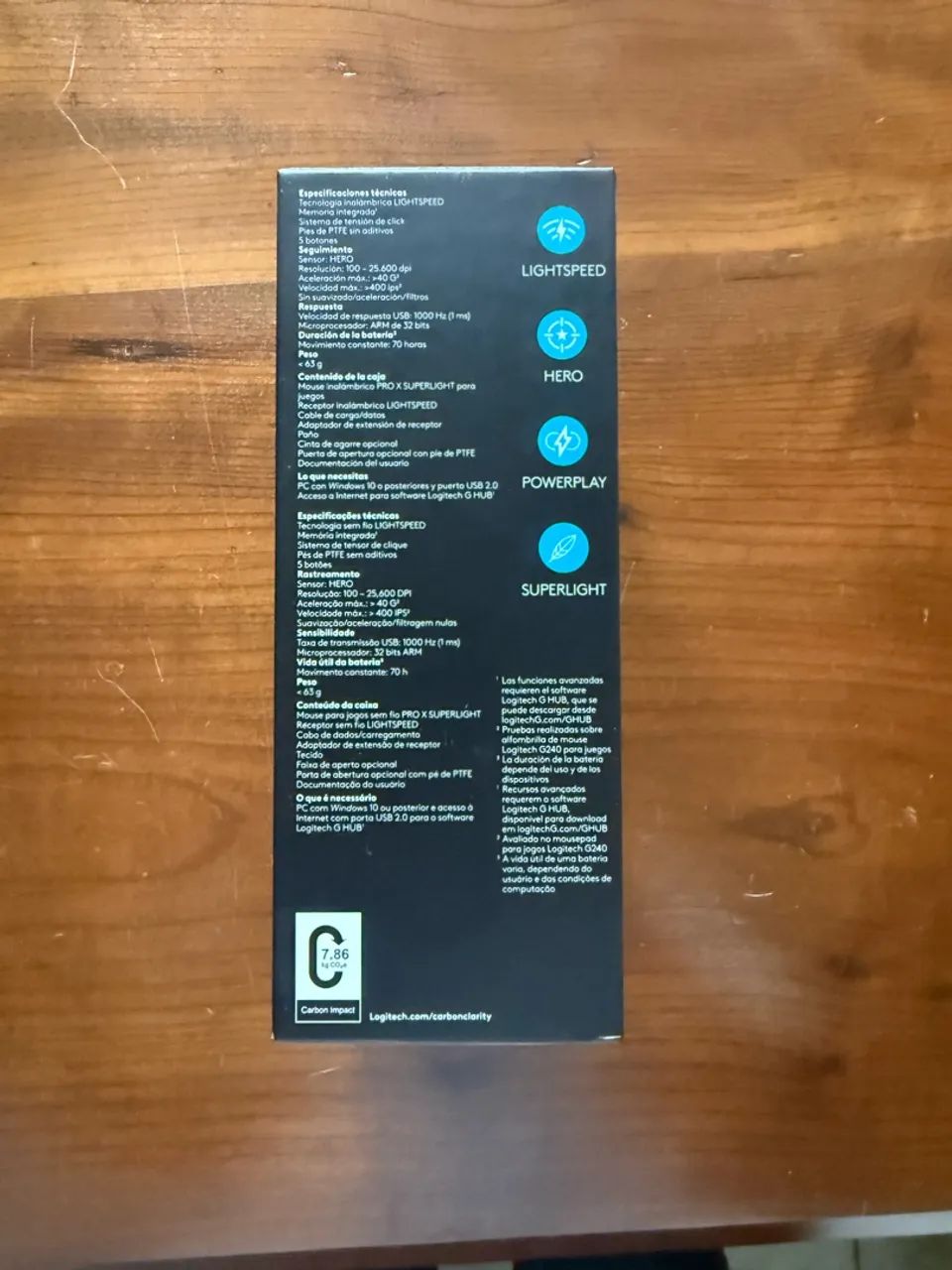 Mouse Logitech G Pro X Superlight Preto - Foto 4