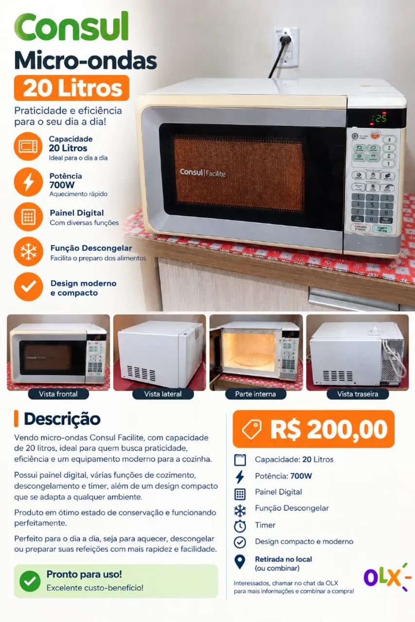 Micro-ondas Consul 20L