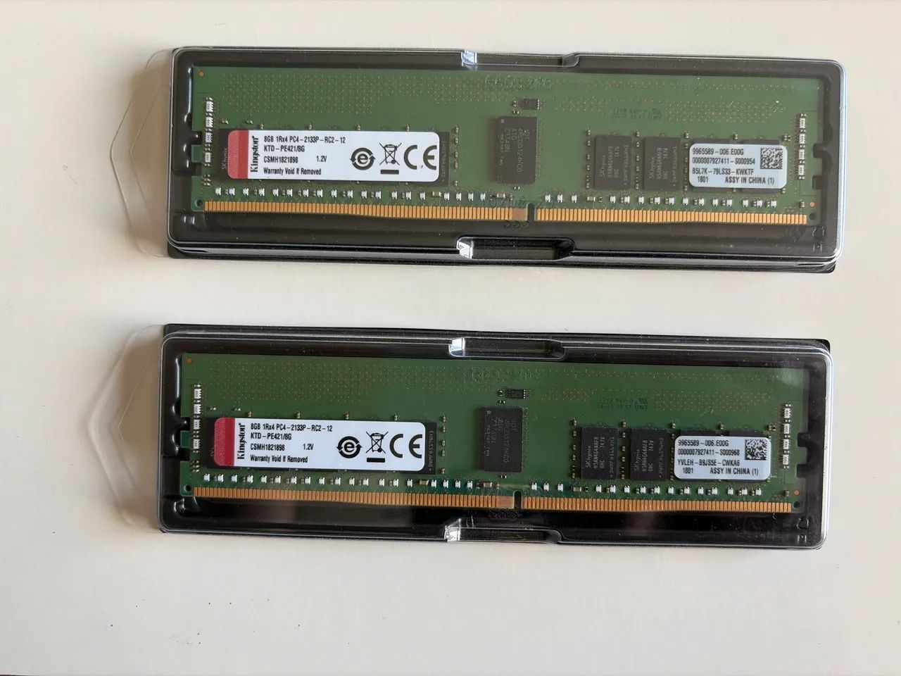 Kit Memória Ram DDR4 16gb(2x8gb) 2133MHz Reg ECC para servidores KTD-PE421/8G