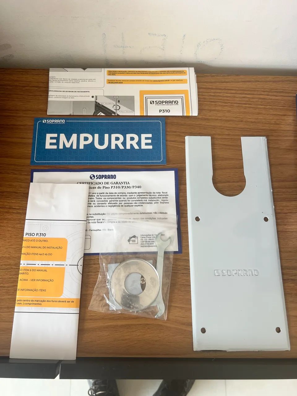 Mola Piso Porta Vidro Portas Até 100kg Soprano P310 R$120,00