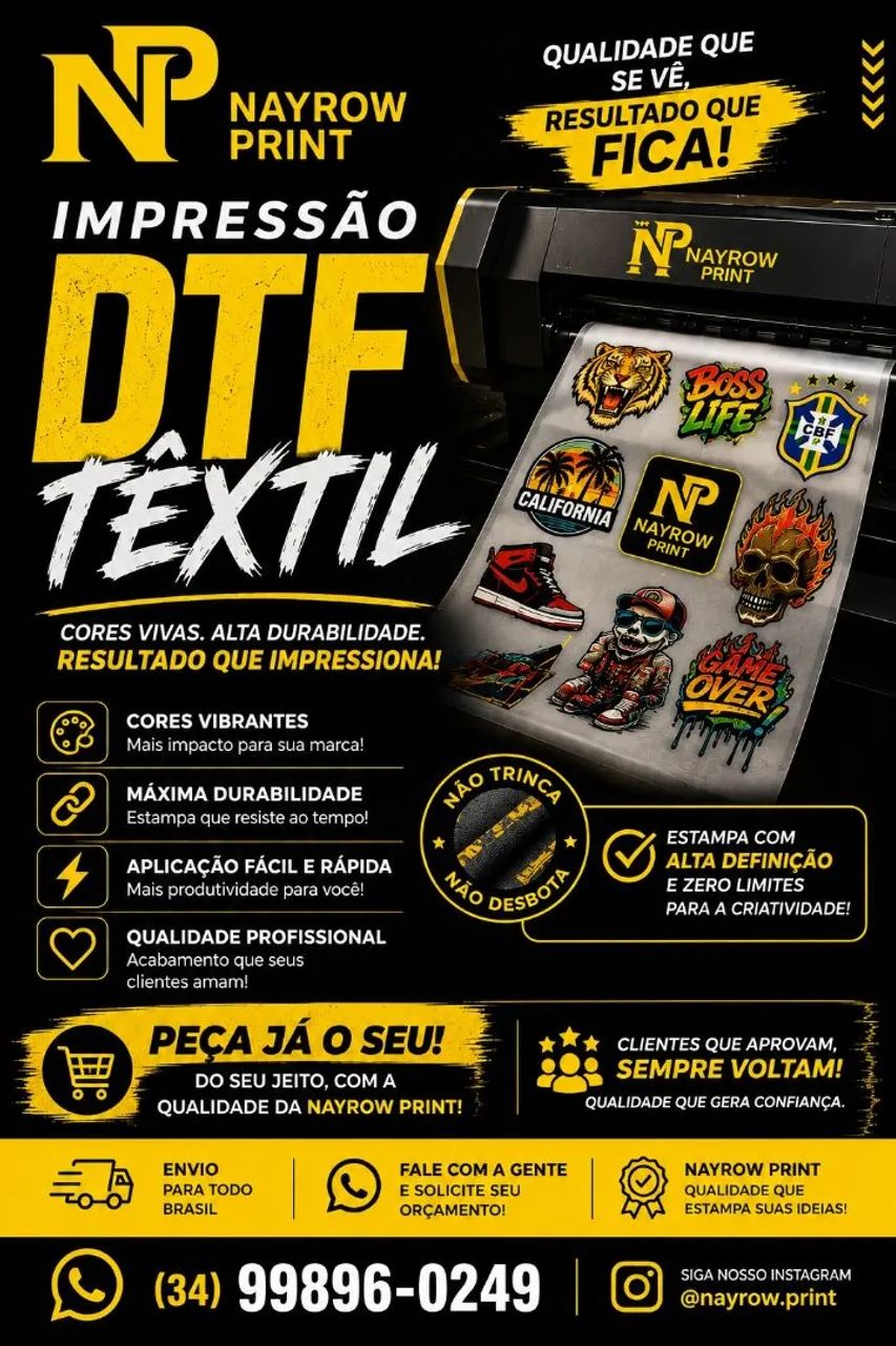 DTF TEXTIL 58 cm UBERLÂNDIA 