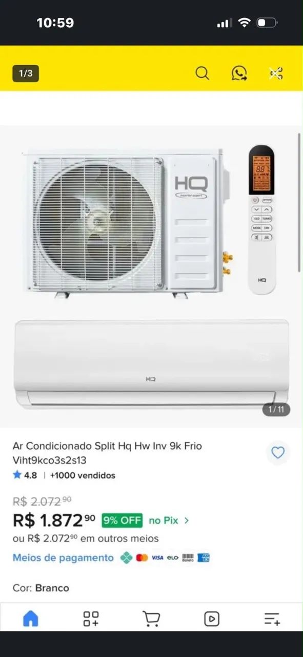 ar condicionado 9.000 BTUS  - Foto 2