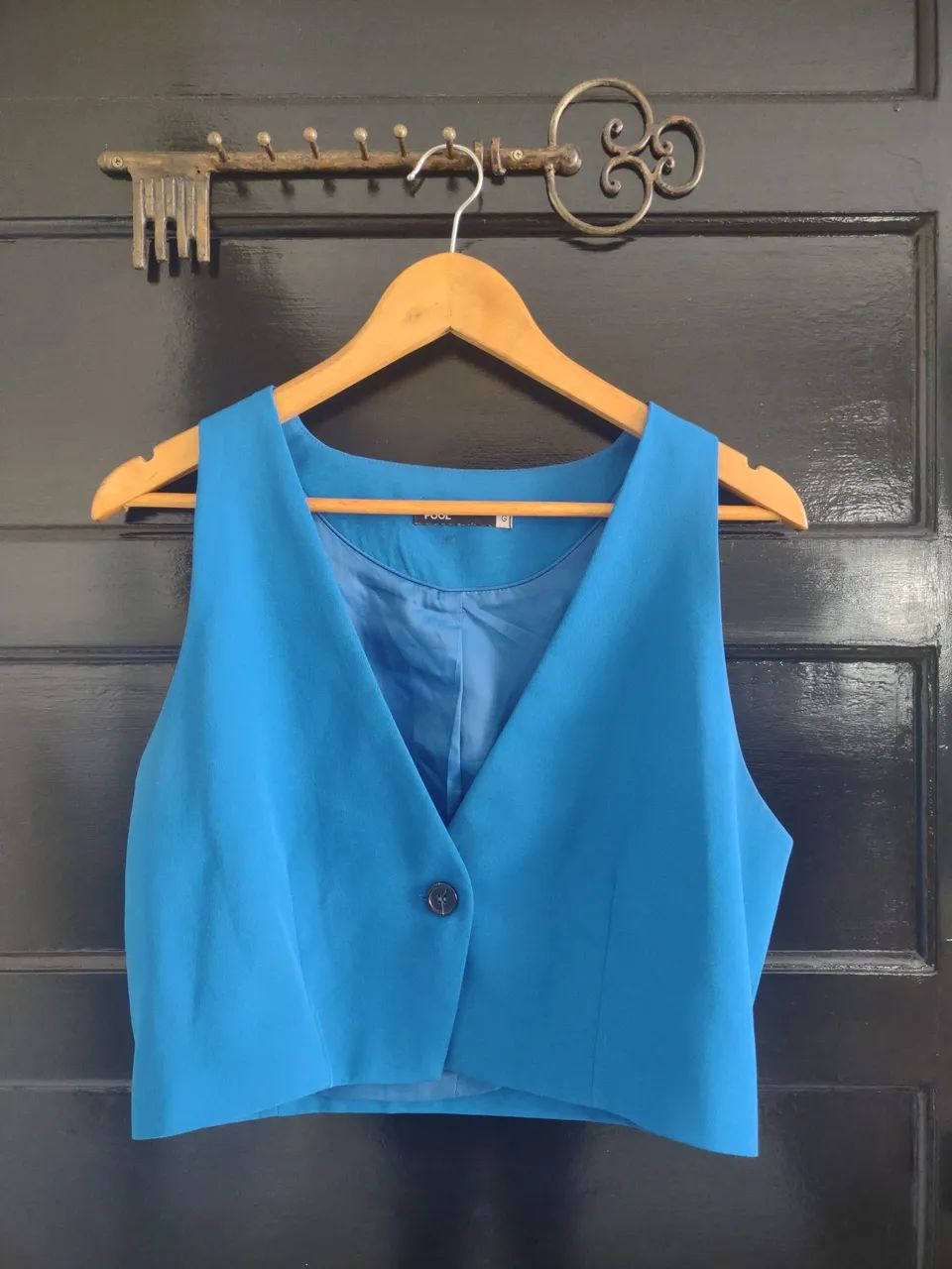 Colete azul feminino 