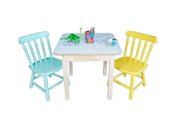 Mesa E Cadeira Infantil Para Criança Educativa Resistente