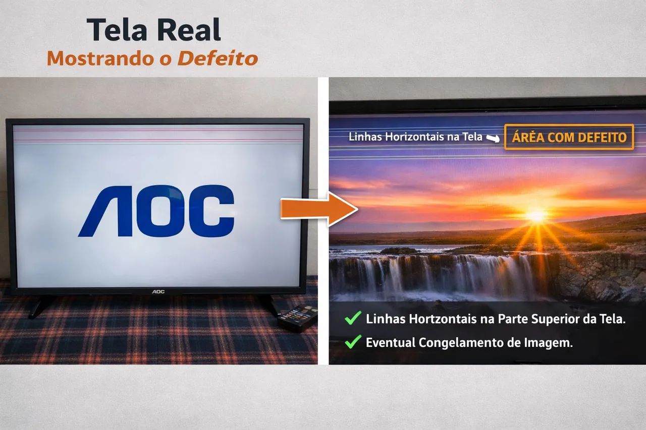 TV AOC 32? LED HD Ótimo Preço Funcionando Leia - Foto 4