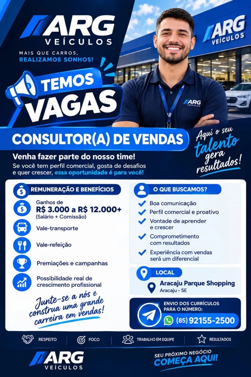 Vaga de emprego - Aracaju 