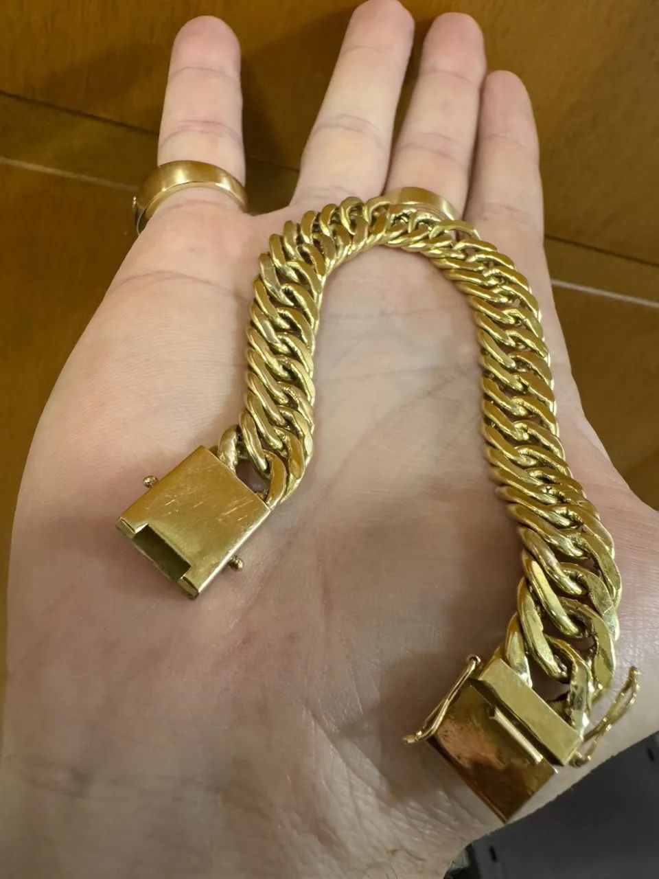 Pulseira de ouro 18k 355 a g garantia eterna certificado 