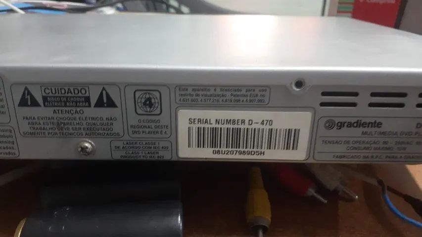  Funcionando Dvd gradiente serial D470 multimidia mp3  otimo estado com controle se divert - Foto 3
