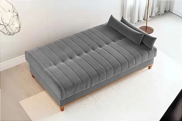 SOFA CAMA DUNA VELUDO GRAFITE r32 - Foto 2