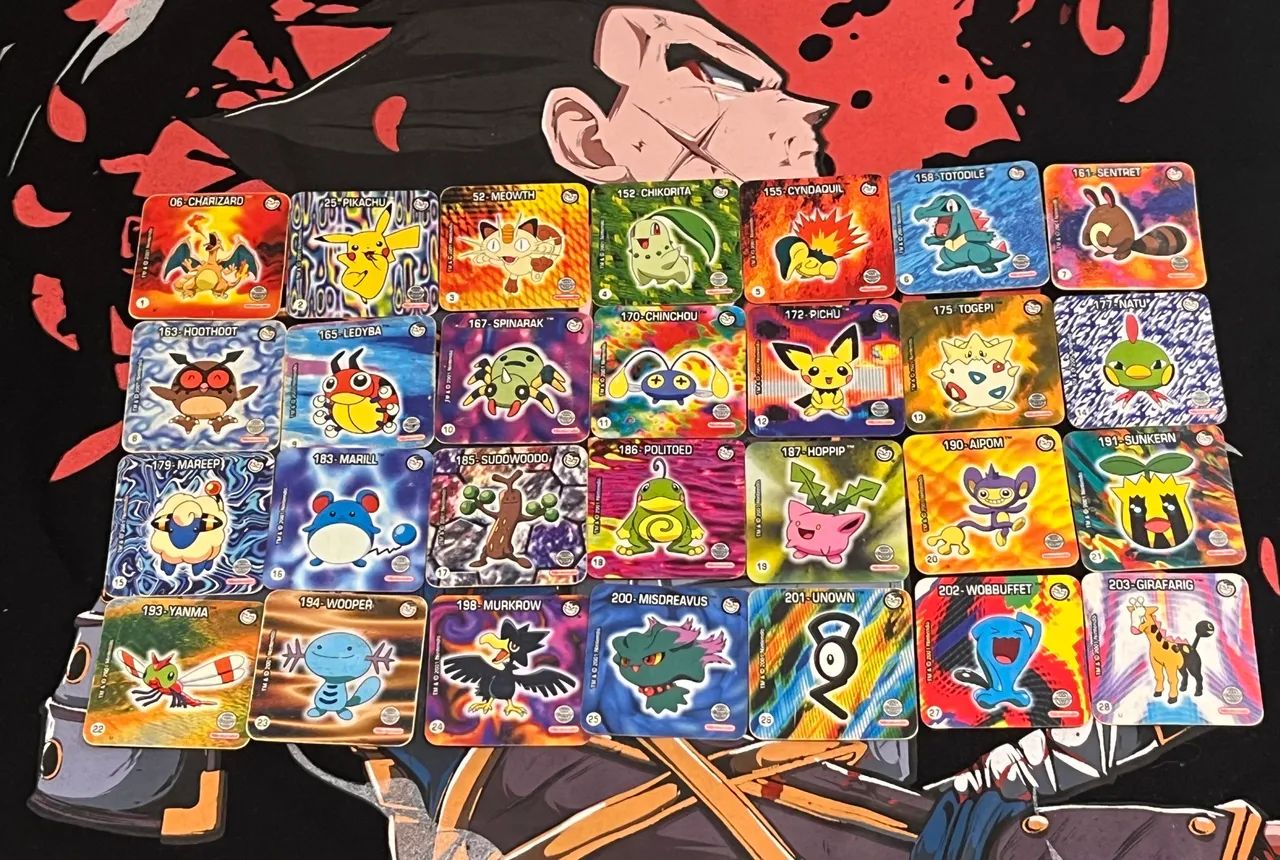 Tazos Pokémon Jo ken po | Coleção completa Pokemon Elma Chips