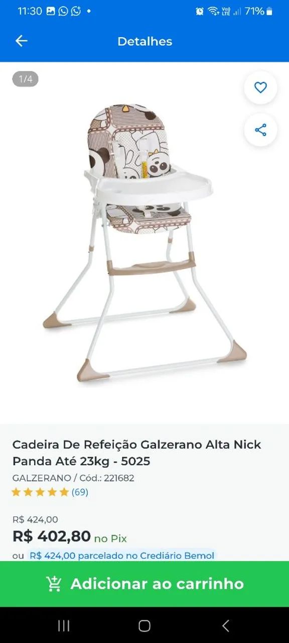 Cadeira alimentação galzerano - Foto 5