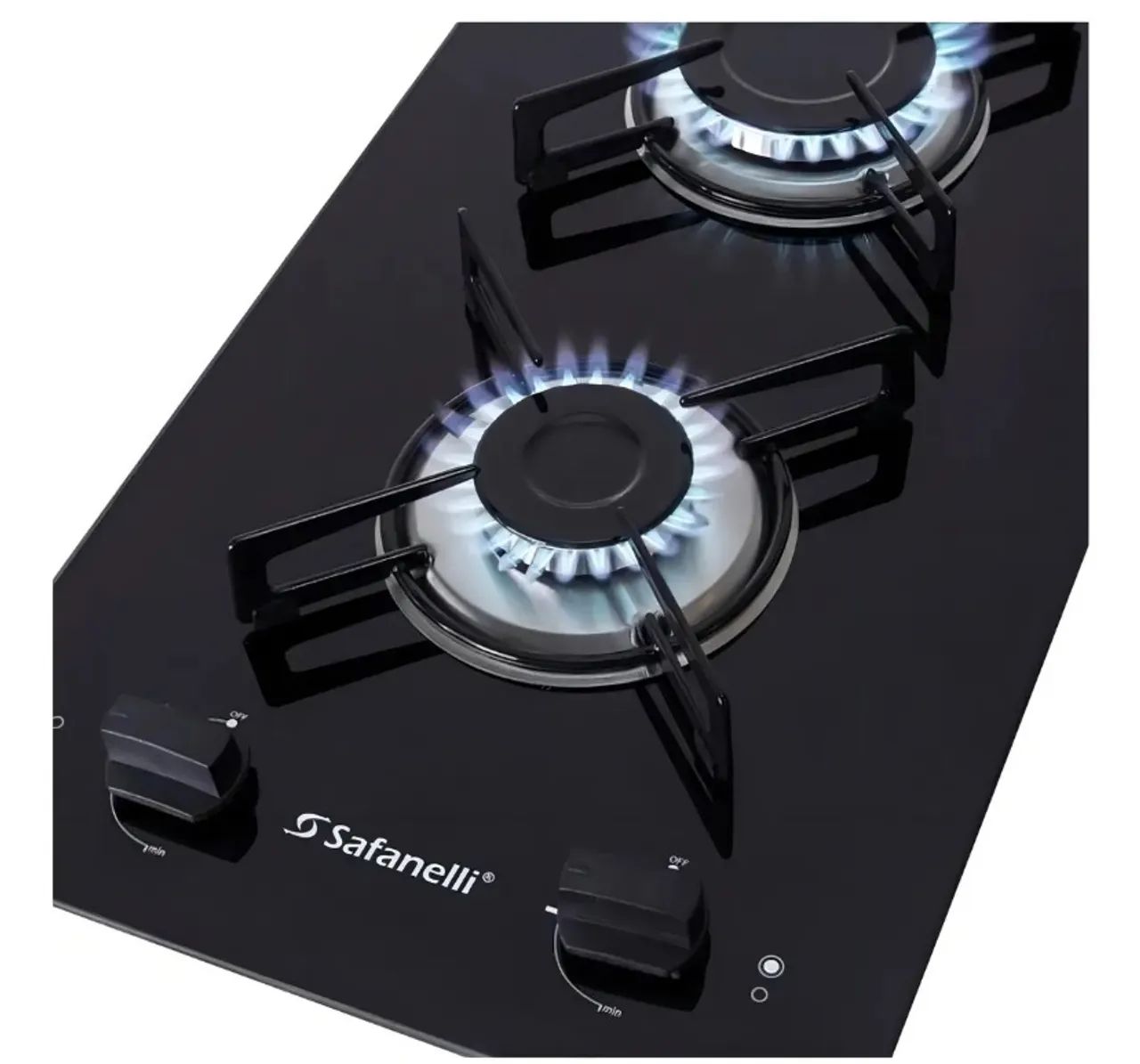 Cooktop Safanelli de Vidro Preto 2 Bocas - Gás GLP - Foto 4