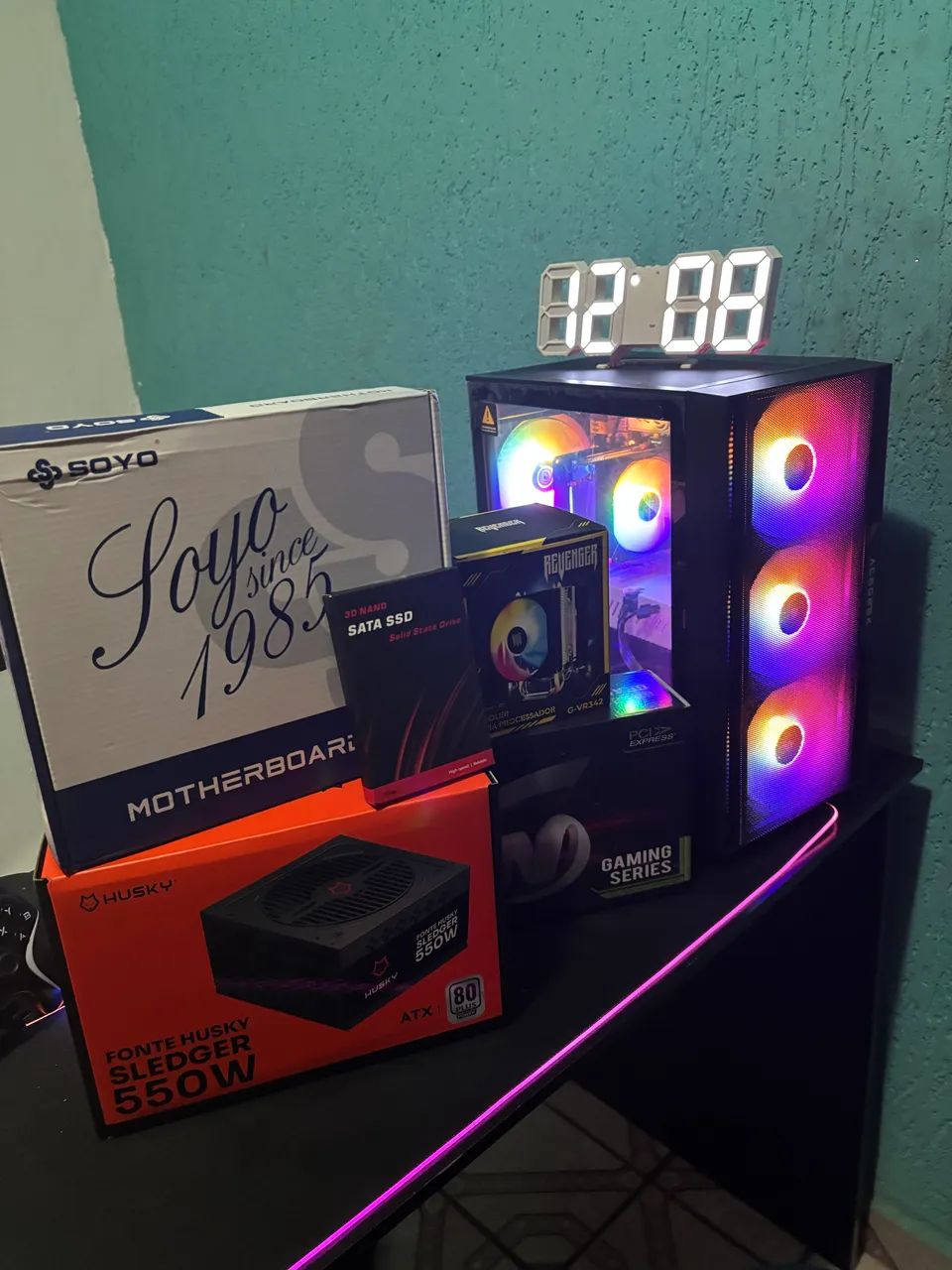 PC Gamer RX 580 8GB + Xeon 2680v4 16GB RAM  Roda Tudo - Foto 5