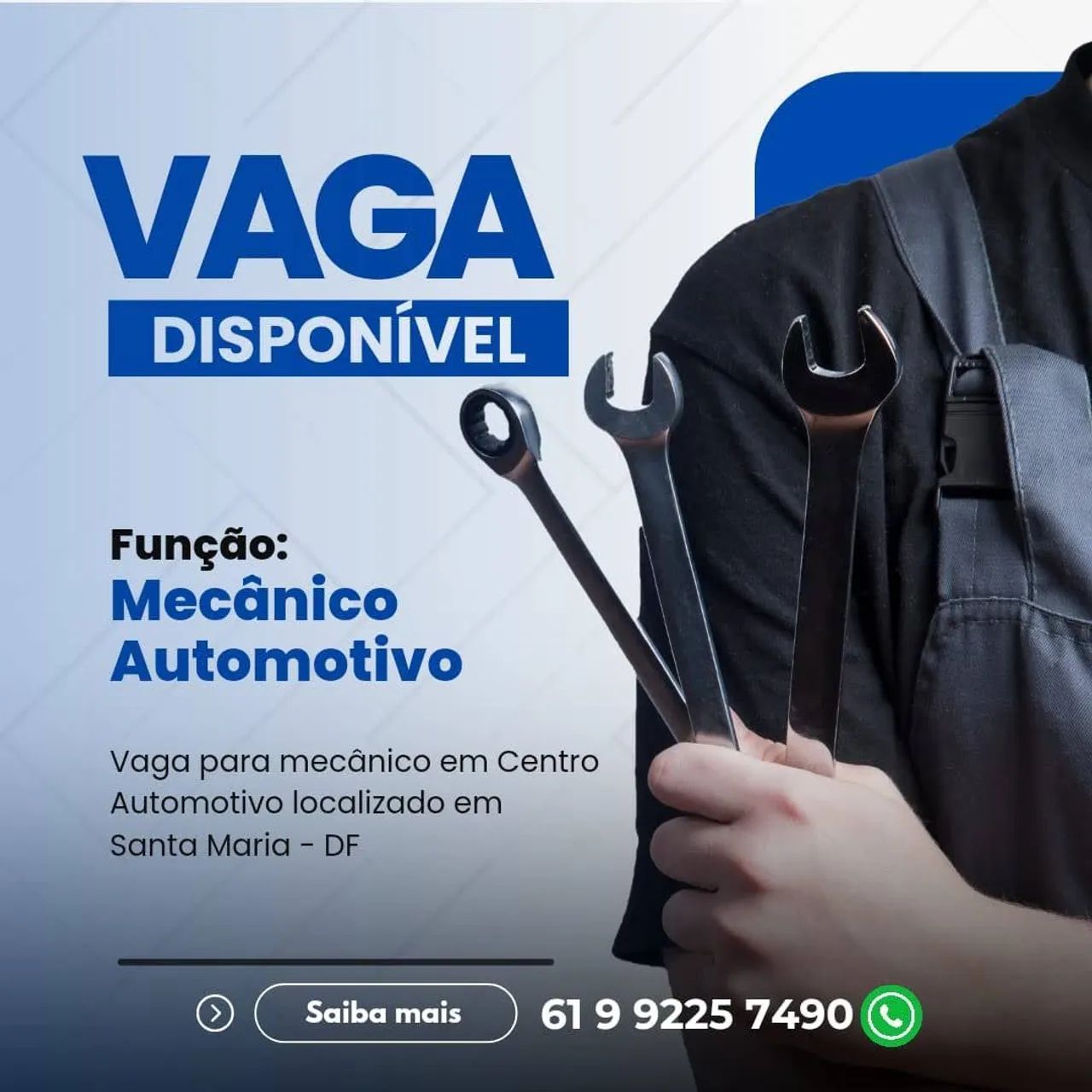 Vaga para mecânico de automóveis