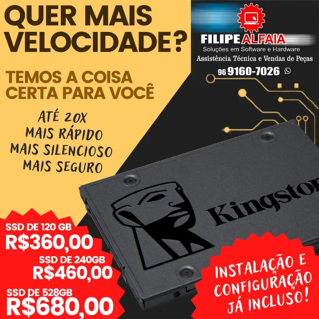 SSD 1 TB SanDisk Plus SATA III - Armazenamento - Central, Macapá