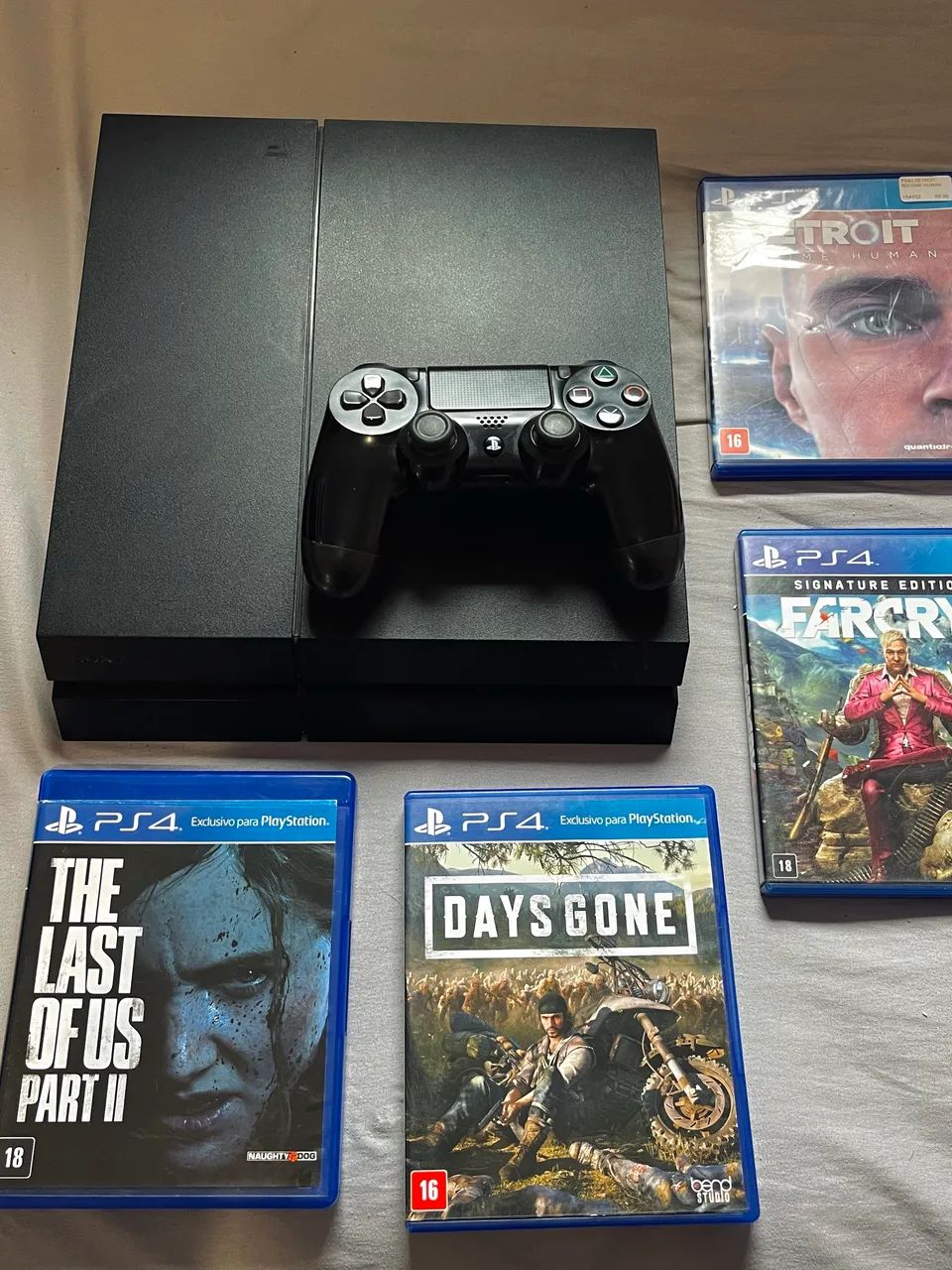 Ps4 1 controle e 4 jogos 