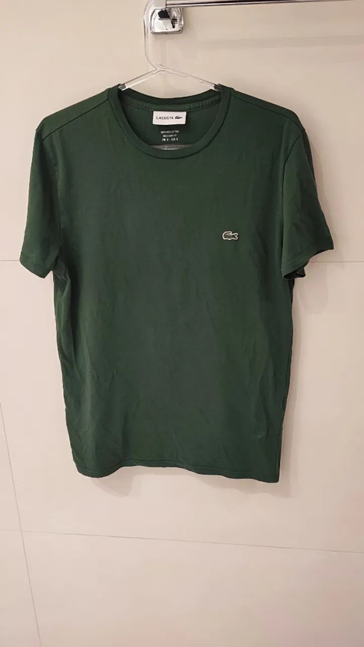 Camiseta Lacoste Pima Verde P - Foto 2