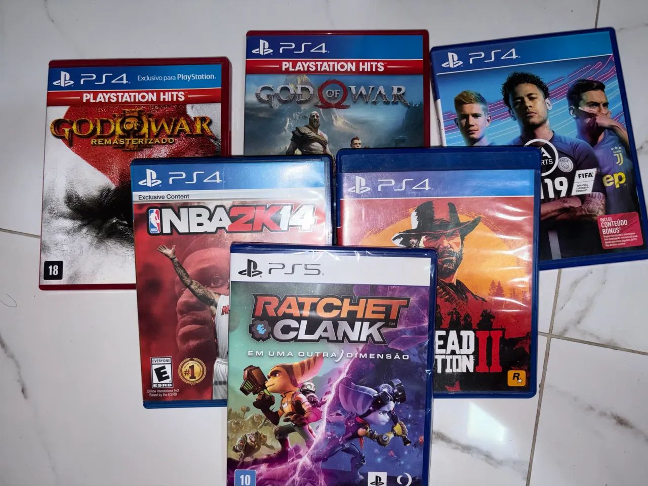 PS5 1 TB. Caixa e 6 jogos em Mídia Física - Jogos de Vídeo Game