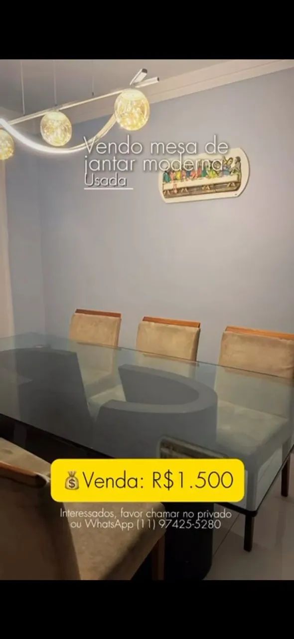 Mesa com 6 cadeiras