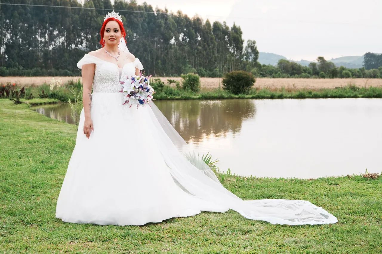Vestido de noiva 42/44 - Foto 4