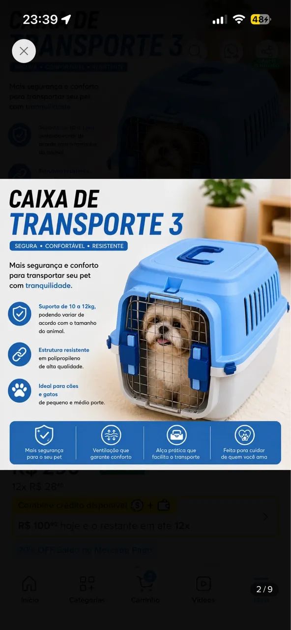 CAIXA TRANSPORTE PET GULLIVER - Foto 5