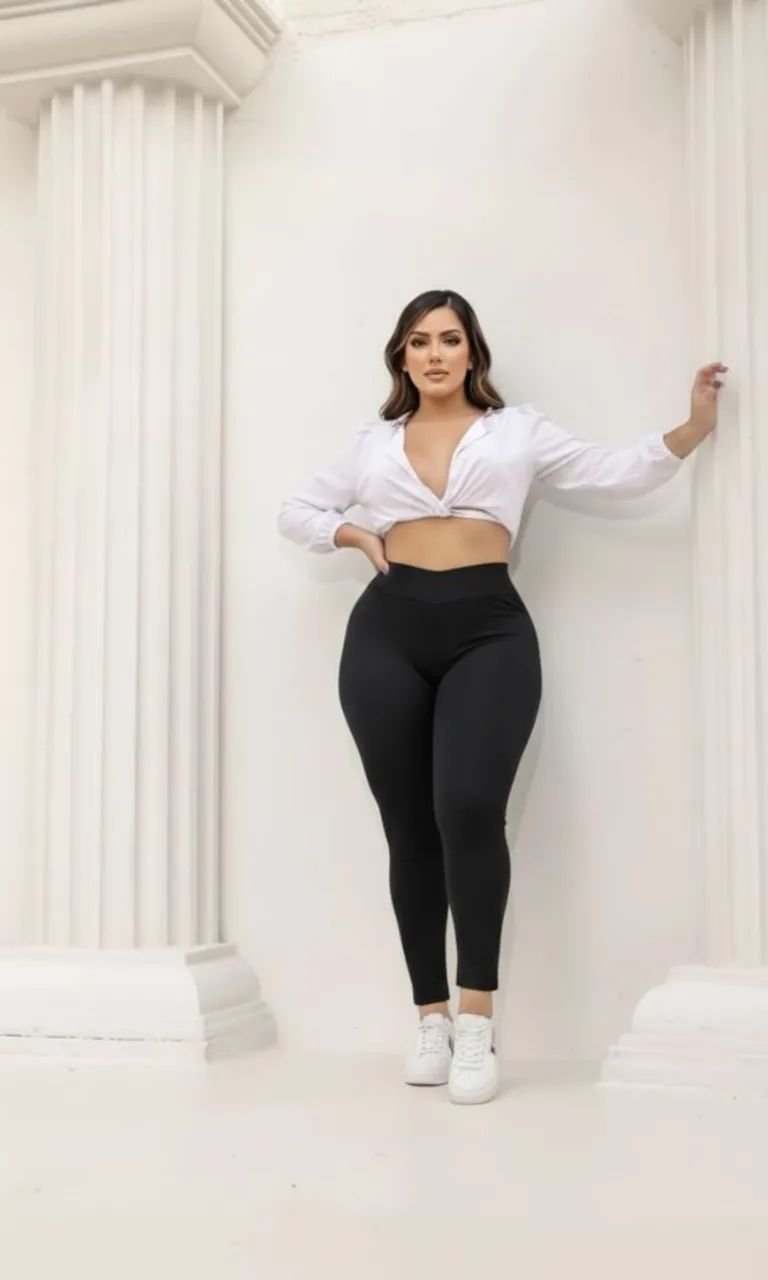 Calça Legging Preta G1/G2 R$ 49 + Lindo Brinde - Foto 2