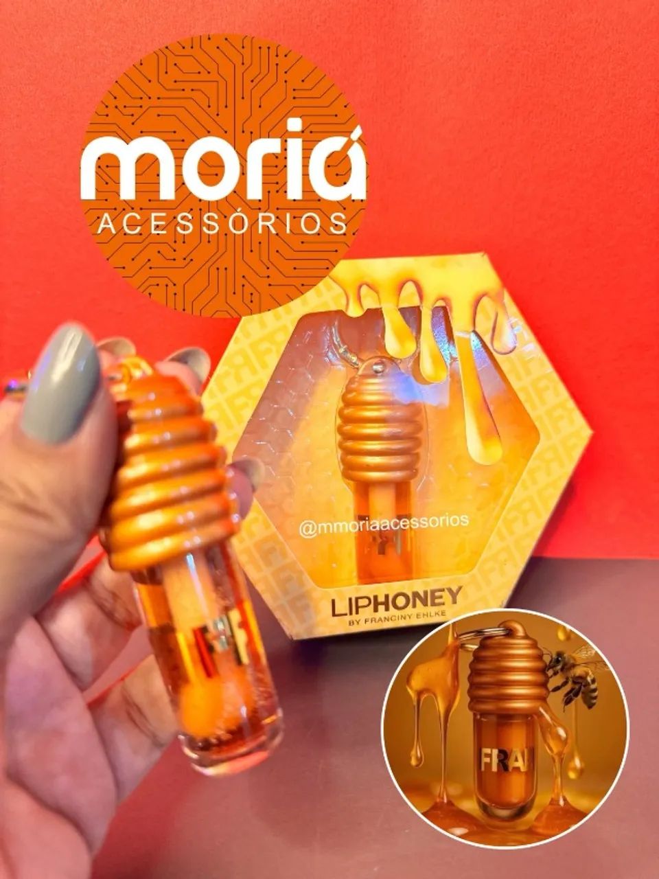 Gloss Labial Liphoney Mel Brilho Irresistível 3,5ml Chaveiro