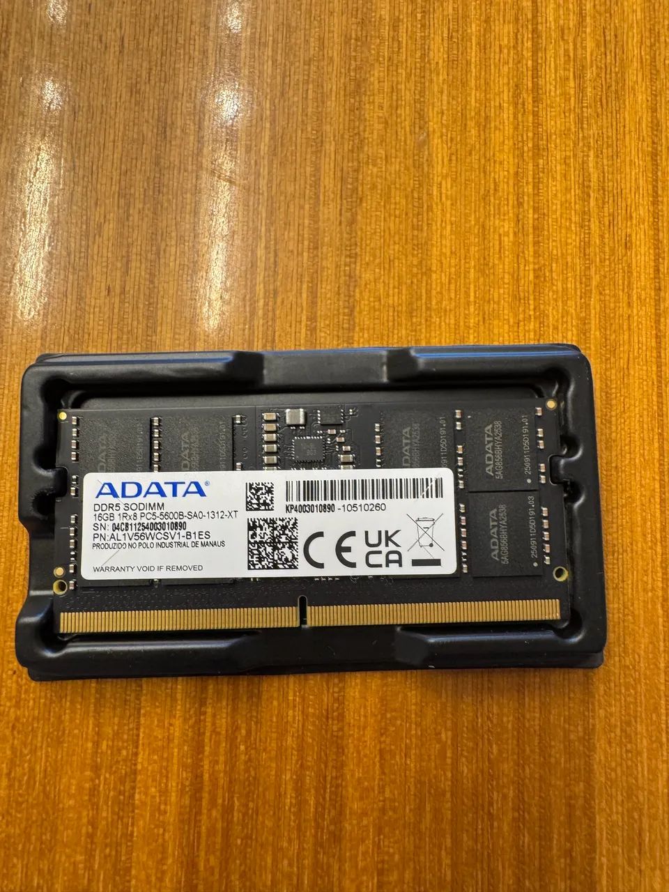 MEMORIA RAM ADATA, 16GB (1X16GB), DDR5, 5600MHZ, C46, AD5S560016G-S