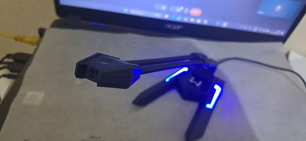 Microfone Gamer Olier Usb Led Preto Warrior - Ph255 - Foto 3