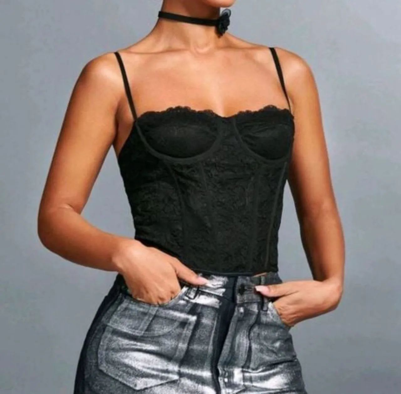 Corset shein preto  - Foto 4