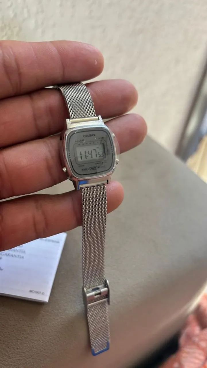 Relógio Casio Vintage Prata Feminino (NOVO) SEM MARCAS DE USO original/manual - Foto 2