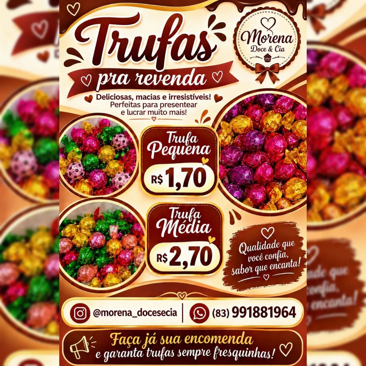 TRUFAS DELICIOSAS PARA REVENDA EM JOÃO PESSOA