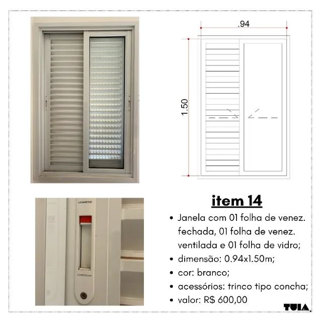 Janela com Veneziana e Vidro - Foto 4