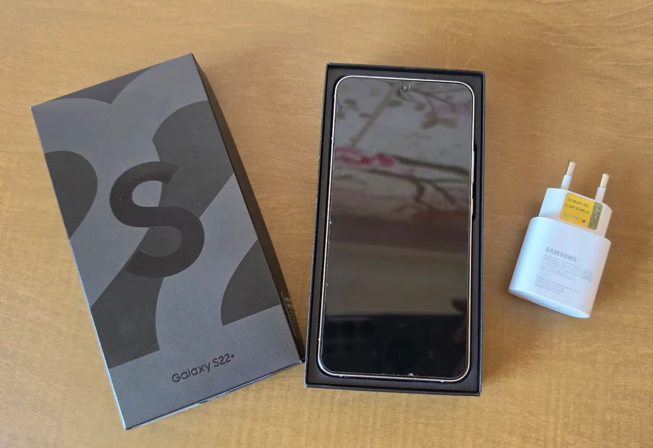 Galaxy S22 Plus na caixa com carregador + película + capinha - Foto 3