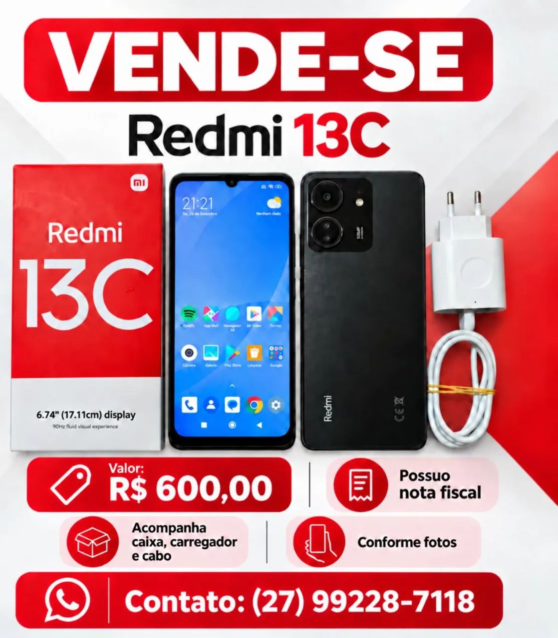 C-1 11点 まとめ売り CELULAR READMI 13C - 128 - Celulares e Smartphones - Centro, São